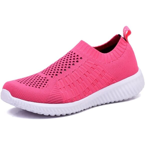 Women's Rosy Athletic Walking Casual Mesh-Comfortable Tennis Workout Sneakers - Picture 1 of 6